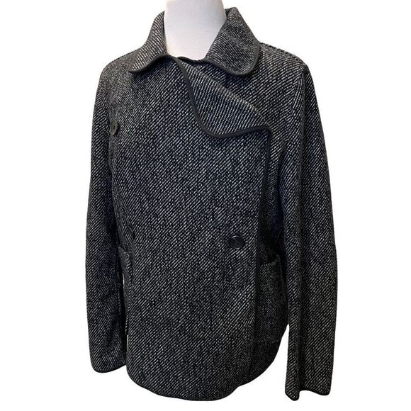 Lucky Brand Black & White Tweed Jacket size Large - Picture 4 of 8